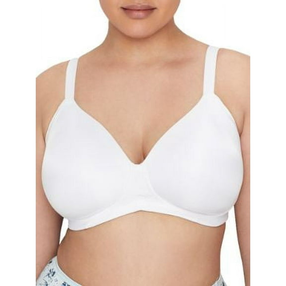 Women's Vanity Fair 71267 Beauty Back Side Smoother Full Figure Wirefree Bra (Star White 36C)