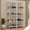 White, variant on Madesa Wardrobe Clothes Storage Rack with 10 Open Shelves 47"L Multiuse Modular Cabinet for Bedroom Organization - White