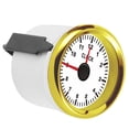 thumbnail image 3 of M Buder Reloj Universal de 52 mm (2 pulgadas) para Tablero 0-12 Horas con Retroiluminación Roja 12V/24V para Coche Barco Yate Motocicleta Esfera Blanca Marco Dorado, 3 of 9
