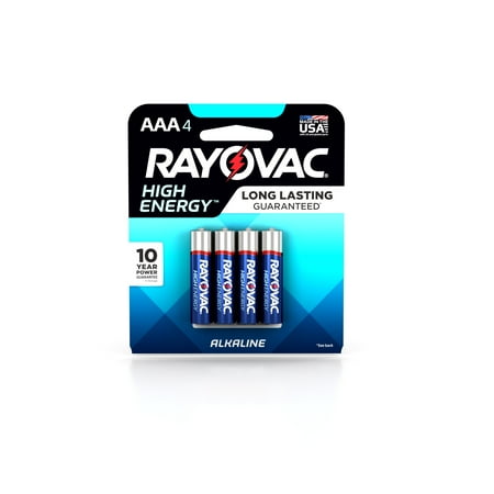 Rayovac High Energy Alkaline, AAA Batteries, 4 Count