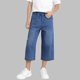 thumbnail image 2 of Capris de Mezclilla para Niños, Shorts de Mezclilla para Niños y Niñas con Cintura Elástica, Tipo Pull on, Pierna Recta, Largo Recortado, con Bolsillos, Azul 12-13 Años, 2 of 8