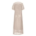 thumbnail image 6 of Lace Midi Dress for Women Short Sleeve Modest Elegant Dress Summer Wedding Guest Church Formal Dresses, 6 of 9