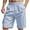 Light Blue, variant on Up to 65% Off! Fmbrln Mens Summer Cargo Shorts Fashion Drawstring Elastic Waist Multi Pockets Casual Loose Solid Color Shorts Lounge Outdoor Training Shorts
