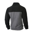 thumbnail image 5 of ZVNAΖH Men's Fleece Pullover Quarter-Zip Up Mock Neck Golf Sweatshirt Casual Lightweight Warm Long Sleeve Cozy Sweater, 5 of 9