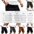 thumbnail image 3 of FRSASU Men's Cargo Shorts Drawstring Stretch Elastic Waist Casual Work Short with Multi Pockets Army Green, 3 of 3