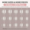 thumbnail image 6 of MelodySusie Short Square Nail Tips, 300Pcs Clear Acrylic, Half Matte Full Cover Press on Nails for DIY Extension & Salon Use, 15 Sizes Pre-Shaped for Long-Lasting Manicure, 6 of 7