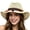 Beige, variant on Women's Western Cowboy Straw Hat, Wide Brim Sun Hat With Fringe Rhinestone, Hand Woven Breathable Unisex Jazz Hat For Beach Party Casual Daily Wear Beige One Size