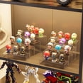 thumbnail image 3 of NEETBU Black Matte Metal Display Stand,8 Pcs 2 Set Display Risers, Metal Rectangular Display Shelf for Showcase, Dessert, Toys, Perfume (Clear, L7 x8 x9), 3 of 6