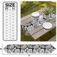 thumbnail image 3 of Palm Tree Monstera Table Runner Linen Burlap Table Runner 70 Inches Long Black White Leaf Boho Botanical Tropical Dresser Scarves for Kitchen Island Coffee Dining Room Party Holiday Decor 13"x70", 3 of 8