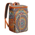thumbnail image 1 of Vintage Traditional Mandala Cooler Backpack - 20L Insulated Lunch Backpack, Lightweight & Easy to Clean for Daily Use, 1 of 5
