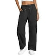 thumbnail image 2 of Clearance under 10$ Sevevn Women's Casual Solid Color Pants Straight Leg Cargo Casual Trousers With Pockets Women Beach Fashion Black M, 2 of 7