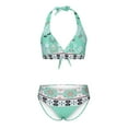 thumbnail image 2 of Jacenvly Bathing Suits for Women Plus 2 Piece Swim Trunks Bottoms Swimsuit Sets Mint Green, 2 of 5