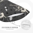 thumbnail image 5 of Bixox Skeleton Unicorn Printed Pillow Protector,Super Soft Ideal for Home,Guests,Rentals - 14"x20", 5 of 8