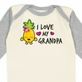 thumbnail image 4 of Inktastic I Love My Grandpa with Pineapple Girls Long Sleeve Baby Bodysuit, 4 of 5