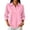 234#Pink, variant on 3/4 Sleeve Solid Polo Shirts for Women Button Collar Lightweight Dressy Golf Blouses Turquoise 3XL