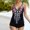 Black~, variant on Jjayotai No Boundaries Tummy Control Tankini Bathing Suits for Women, 2 Piece Swimsuits V Neck Floral Print Tank Top with Boyshorts, Plus Size Tankini Swimsuits for Women Purple~ S