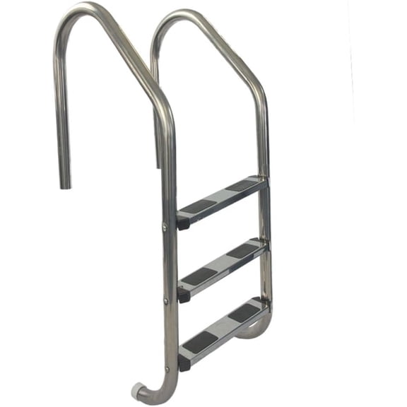3-Step Stainless Steel In-Ground Swimming Pool Ladder - 62.5"