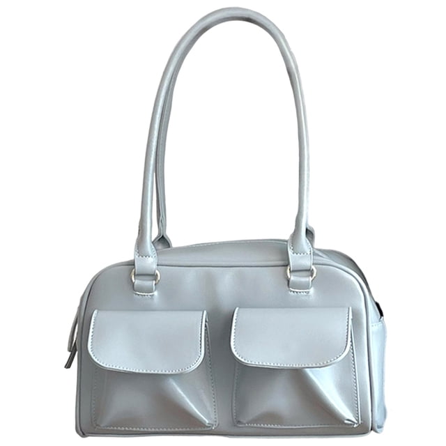 Bolso de mano de cuero informal con múltiples bolsillos para mujer bolso de compras de gran capacidad