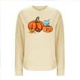 thumbnail image 4 of Sakmal Thanksgiving Women Sweatshirts Beige Pumpkin Oversized Pullover Sweatshirts Soft Long Sleeve Shirts, 4 of 5