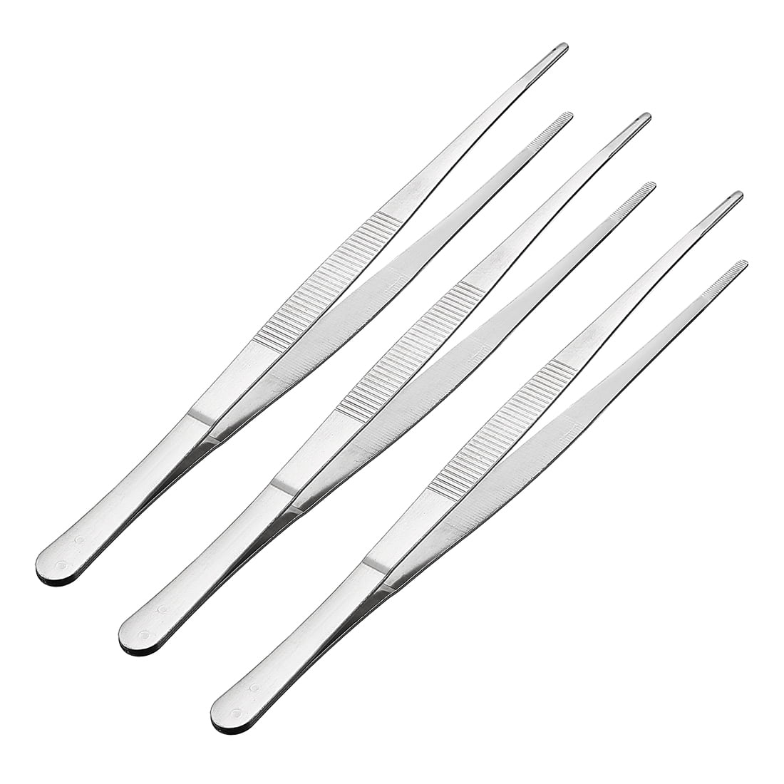 OdontoMed2011 Pack of 2 Tweezers Bent Tip PVC Coated 6-1/2 Long Rubber Tips Jewelry Hobby Crafts Tools 