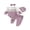 Purple, variant on RUINIXCW Baby Girl Fall Outfits Contrast Color Long Sleeve Romper Pants Headband Hat
