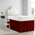 thumbnail image 3 of Dorm Bed Skirt Twin XL 38" Drop, College Dorm Room Bed Skirts Easy to Put On Twin XL Size Dust Ruffle Dorm Sized Bed Skirts, 600TC Egyptian Cotton Bed Skirt, (Burgundy, Twin-XL - 38" Drop), 3 of 6
