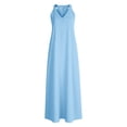 thumbnail image 5 of Xdegoge Maxi Dresses for Women Halter Neck Sleeveless Boho Beach Vacation Wear Flowy Loose Fit Pleated Ruched Design Lightweight Flowy Summer Dresses, 5 of 7