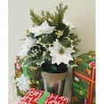 thumbnail image 5 of Admired By Nature Artificial Winter Frost Seasonal Mixed Bush, White, Gold, ABN4B009-WHT-GLD, 5 of 5