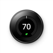 Open Box Google Nest Learning Thermostat Programmable Smart 3rd Gen T3016US - Matte Black