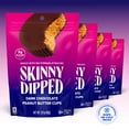 thumbnail image 2 of SkinnyDipped Dark Chocolate Peanut Butter Cups, 2g Sugar per Cup, Keto Friendly, No Palm Oil, Gluten Free, 3.2oz, 4 Pack (24 Cups Total), 2 of 3