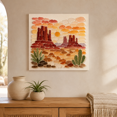 thumbnail image 3 of Sea Glass Craft Kit, Monument Valley Desert Mosaic Art Project with Glue and Colorful Glass Stones, Southwest Decor for Adults, 3 of 3