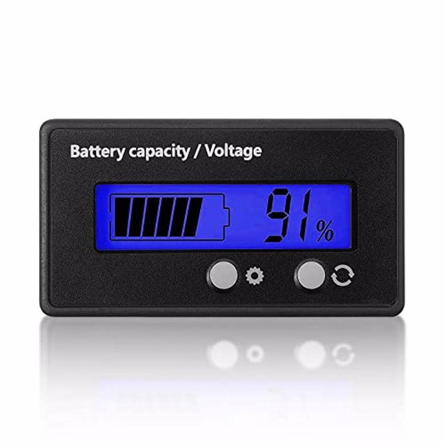 Scienceny Accesorios del indicador de capacidad de la batería Componente modificado universal Motocicletas Coches Pantalla Voltímetro Probador Herramientas eléctricas
