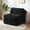 Black, variant on Neche Single Corduroy Convertible Sleeper Sofa - Folding, Pillow Included, Back Support, Portable for Living Room & Bedroom, Black