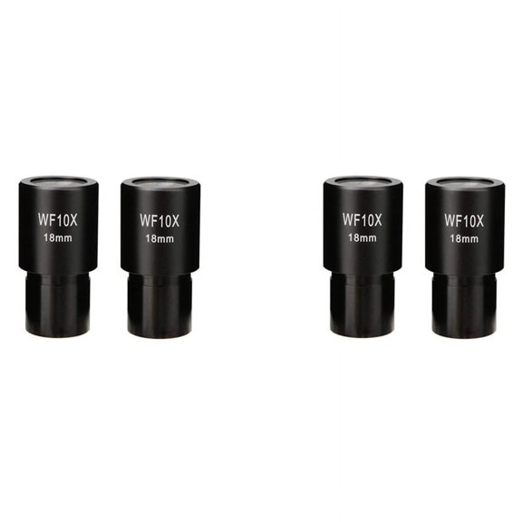 4 PCS WF10X Widefield Eyepiece Biological Microscope Optical Lens Eyepiece Wide Angle 23.2mm Mounting Size