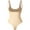 Jacquard Bodysuit Thong - Beige, variant on QRIC Shapewear Bodysuit for Women Tummy Control Butt Lifter Panty Hi-Waist Trainer Stomach Body Shaper Slimming Girdles