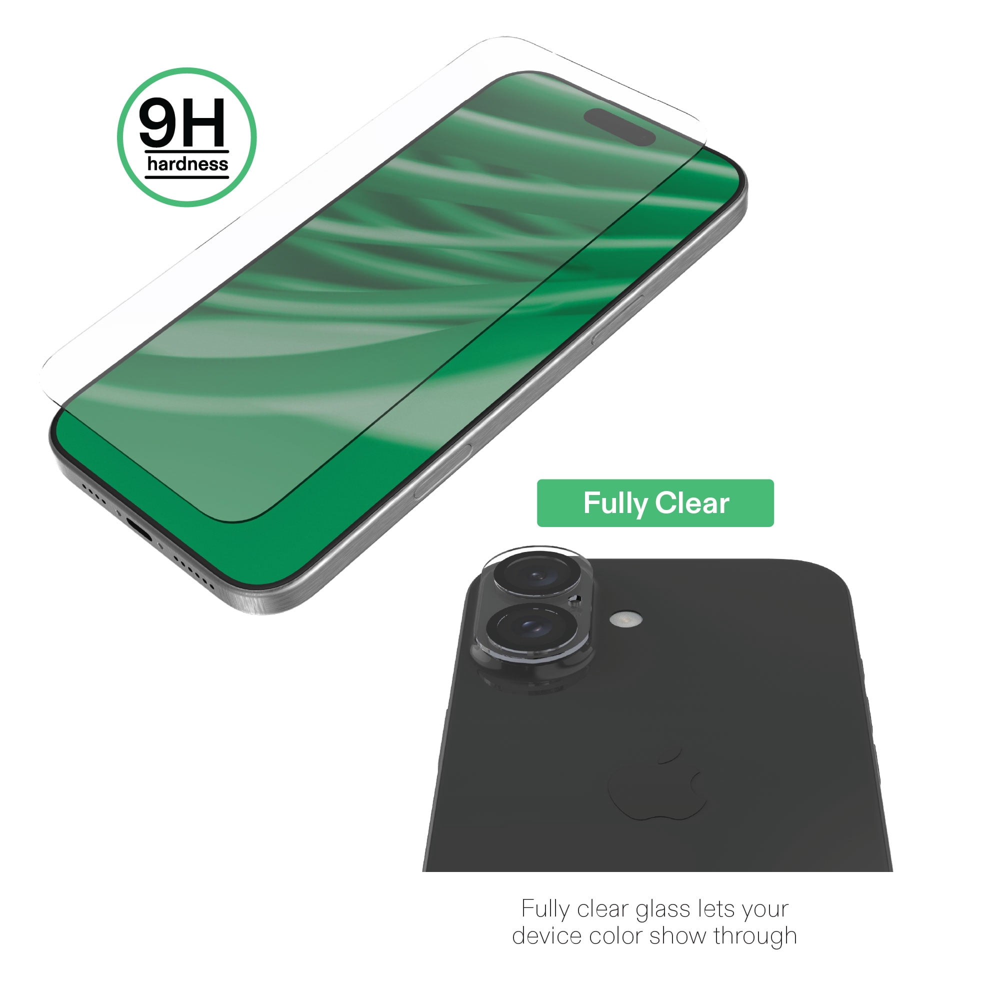 onn iPhone 17 Glass Screen Protector (3 Pack) and Camera Glass Screen Protector (3 Pack)