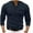 Navy, variant on PuLe Mens Henley Men's 3/4 Zipper Long Sleeved Top With Arm Zipper Men's Striped Long Sleeved Sports Top Solid Color Long Sleeved Stand Up Collar Top/shirt