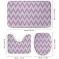 thumbnail image 3 of 4Pcs Trendy Mint Green Chevron Zigzag Shower Curtain Sets, Bathroom Set Decor with Non-Slip Bath Mat, Toilet Lid Rug and Contour Mat, 72 x 72inch, 3 of 8