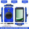 thumbnail image 3 of For Samsung Galaxy Tab Active5/Active3 8 inch Case SM-X300/X306B/SM-T570/T575, 360 Hand Strap, Shoulder Strap, Kickstand, Rugged Drop Protection, Blue, 3 of 7
