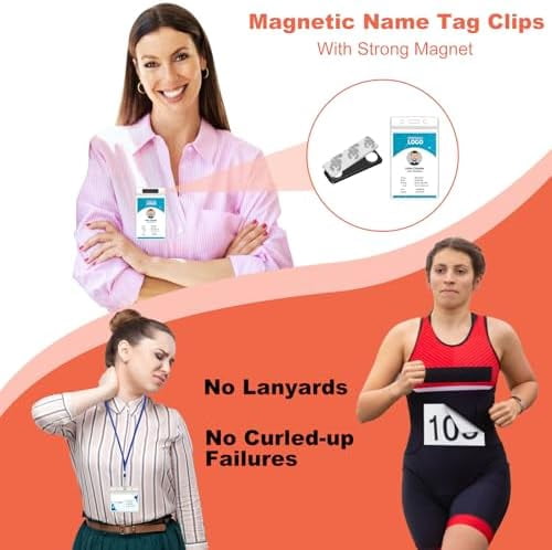 Name Tag Magnets, 50 Pack Magnetic Name Badge, Name Tag Magnets for Name Tags/Badge Holders (50)