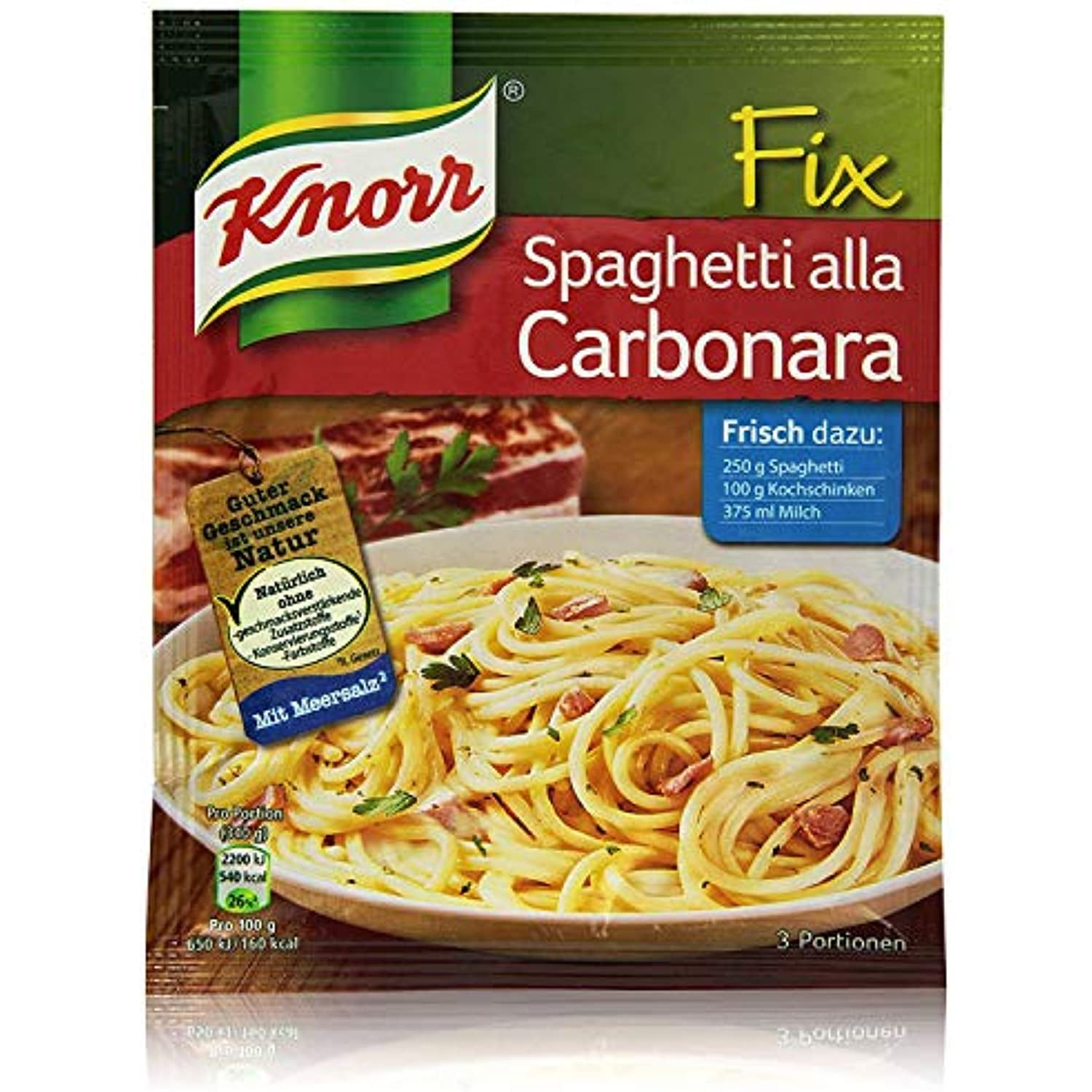 Knorr Fix Spaghetti Alla Carbonara (Spagehetti Alla Carbonara) (Pack Of
