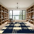 thumbnail image 2 of ODIKA 4x6 Machine Washable Non-Slip Area Rug, Geometric Navy Blue High Traffic Rug, Blue, 1008247, 2 of 7
