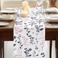 thumbnail image 3 of Table Runners 72 Inches Long Dress Scarves, Grey Pink Botanical Farmhouse Kitchen/Dining Table Runner, Coffee Tablerunners, Watercolor Spring Floral Summer Leaf 18x72 Inch, 3 of 9