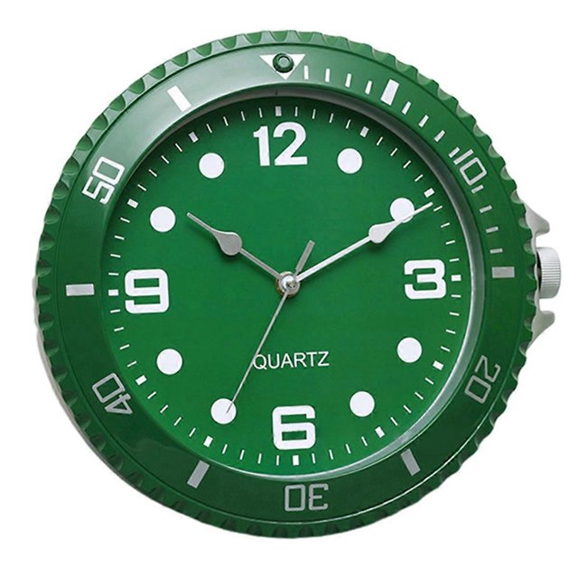 Wall clock modern design silent quartz needle wall clock Green