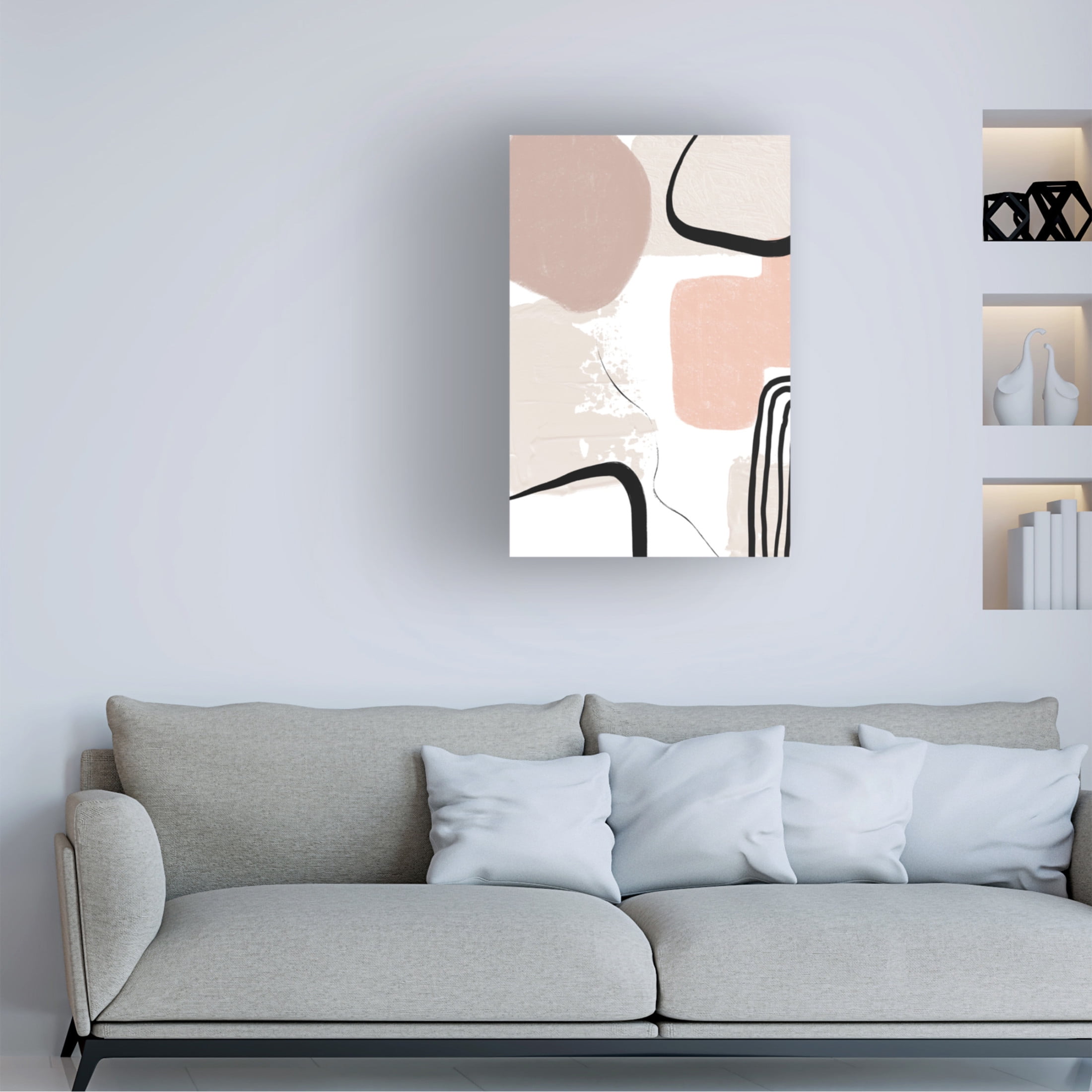 Trademark Fine Art Sally Ann Moss Smooth Shape 2 Canvas Wall Art