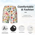 thumbnail image 5 of Lsque Mens Swim Trunks Crabs Shrimps Pattern - Bathing Suit Compression Liner - Beach Swim Shorts Swimwear - (S-3XL) - Stretch Quick Dry -Medium, 5 of 9