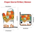 thumbnail image 2 of Pofeuu Hello Fall Farm Truck Print Oven Mitts and Pot Holders 4 pcs Set,High Heat Resistant 500 Degree Extra Thicken Long Kitchen Cotton Oven Glove for Cooking, 2 of 6