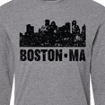thumbnail image 4 of Inktastic Boston Massachusetts City Skyline with Grunge Long Sleeve T-Shirt, 4 of 5