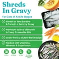 thumbnail image 3 of Solid Gold Shreds in Gravy with Real Tuna & Sardine for Cats - Canned Wet Cat Food - Grain & Gluten Free Shreds with Gravy - Superfood, Protein, Vitamins, Minerals & Amino Acids - 16ct/6oz Can, 3 of 7