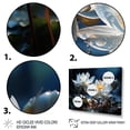 thumbnail image 3 of Designart "White Yellow Lotus landscape V" Floral Floater Framed Canvas Wall Art, 3 of 7